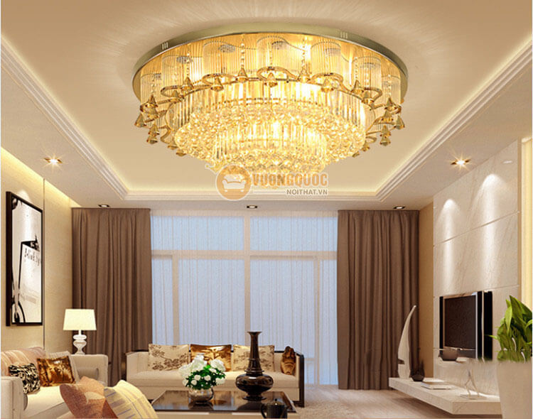 Đèn ốp trần pha lê cao cấp kiểu dáng sang trọng CM206-1